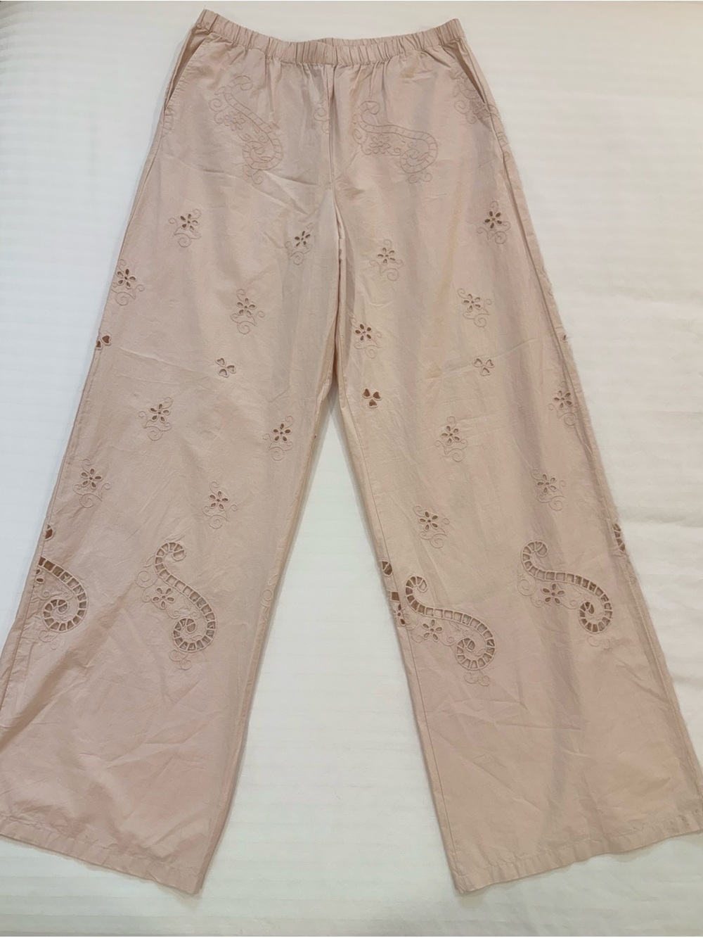 ZARA Cutwork Embroidered Pants